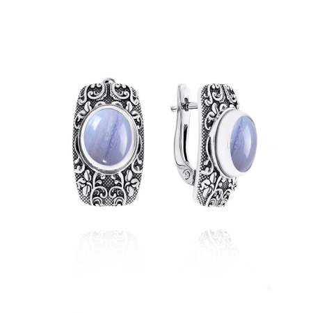 Купить оптом серьги из серебра с агатами 2310391370-84 от Krasnoe