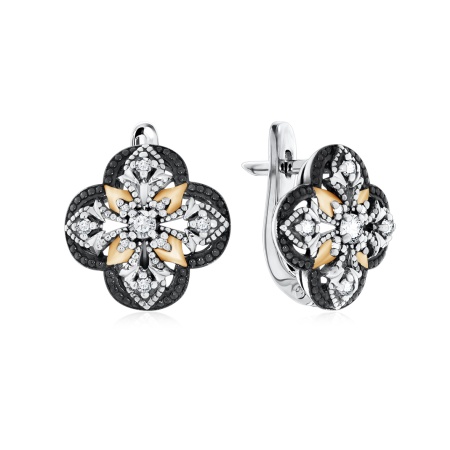 Купить оптом серьги из серебра с фианитами 2317201572 от Krasnoe