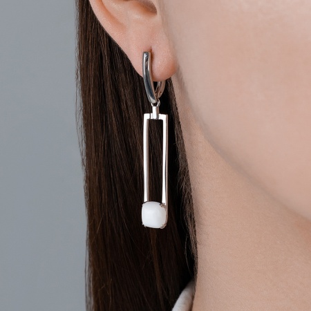 Купить оптом серьги из серебра с агатами 2340391518-11 от Krasnoe