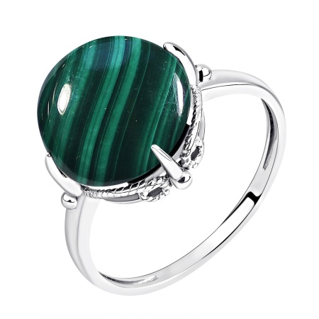 Купить оптом кольцо из серебра с малахитом 1340385040 от Krasnoe