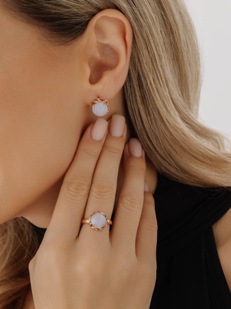 Купить оптом серьги из серебра с агатами 2320391864-84 от Krasnoe