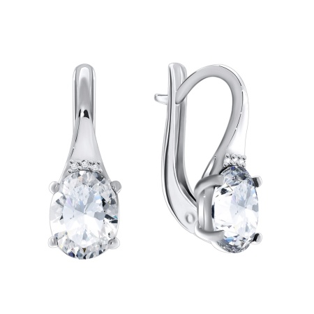 Оптом серьги из серебра с кристаллами и фианитами 2340290027 цена от Krasnoe Купить оптом серьги из серебра с кристаллами и фианитами 2340290027 от Krasnoe