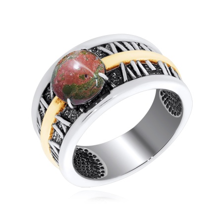 Купить оптом кольцо из серебра с яшмой 1317301754 от Krasnoe