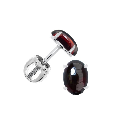 Купить оптом пусеты из серебра с гранатами 2340152320 от Krasnoe