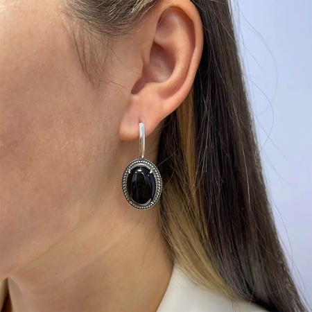 Купить оптом серьги из серебра с агатами 2310390963-20 от Krasnoe