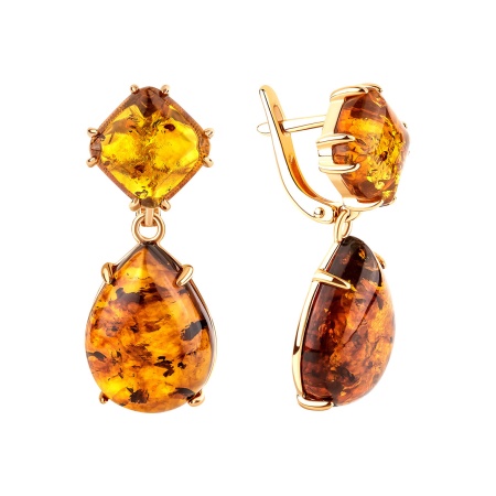 Купить оптом серьги из серебра с янтарём 2320481983 от Krasnoe