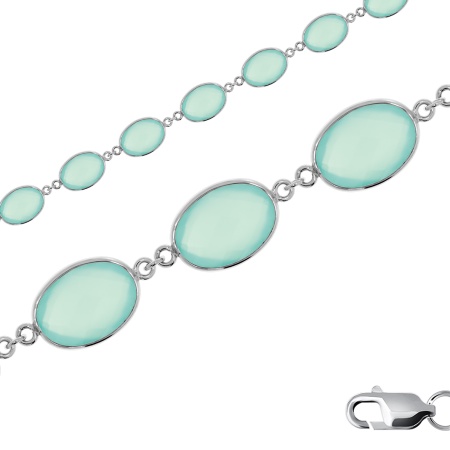 Купить оптом браслет из серебра с халцедонами 4340602876л-19-69 от Krasnoe