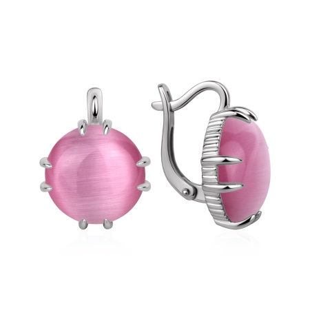 Купить оптом серьги из серебра с кошачий глазами 2340266493-1-30 от Krasnoe