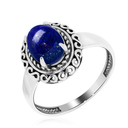 Купить оптом кольцо из серебра с лазуритом 1310472113 от Krasnoe