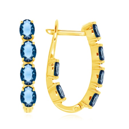 Купить оптом серьги из серебра с топазами 2318071182-76 от Krasnoe