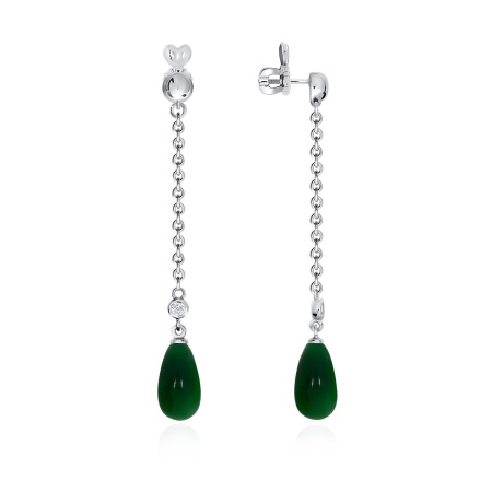 Купить оптом пусеты из серебра с агатами 2340390578л-60 от Krasnoe