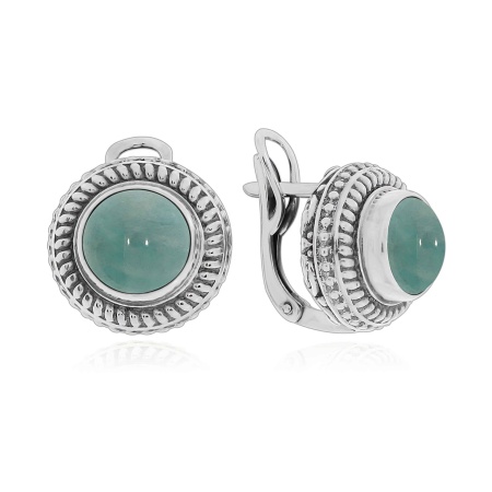 Купить оптом серьги из серебра с амазонитами 2310371526 от Krasnoe
