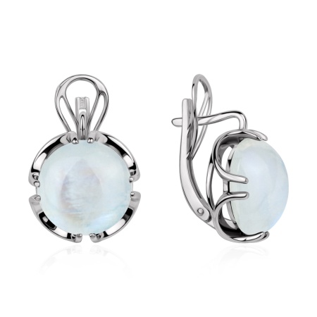 Купить оптом серьги из серебра с лунным камнем 2340936383 от Krasnoe