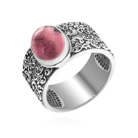 Купить оптом кольцо из серебра с родонитом 1310451370 от Krasnoe