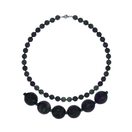 Купить оптом бусы из серебра с жадами и агатами 8340396073-50 от Krasnoe