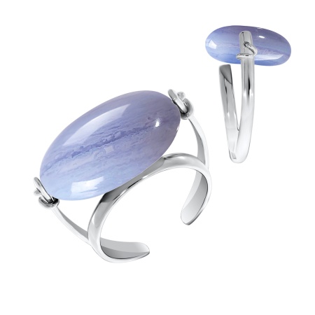 Купить оптом кольцо из серебра с агатом 1340394308-70 от Krasnoe