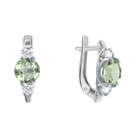 Купить оптом серьги из серебра с кристалл ювелирныйами и фианитами 2340290260-69 от Krasnoe