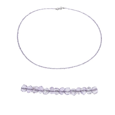 Купить оптом бусы из серебра с аметистами 8340066056-40 от Krasnoe