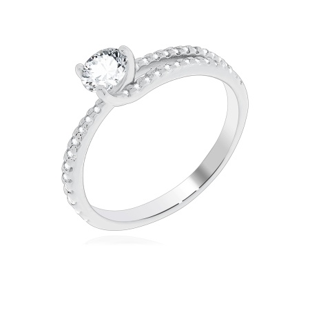 Купить оптом кольцо из серебра с фианитами 1340200218 от Krasnoe