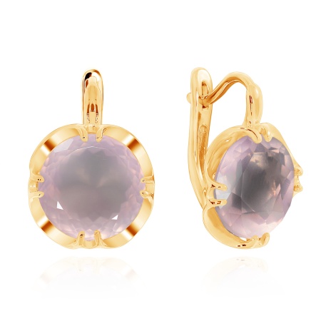 Купить оптом серьги из серебра с кварцем 2320101495-30 от Krasnoe