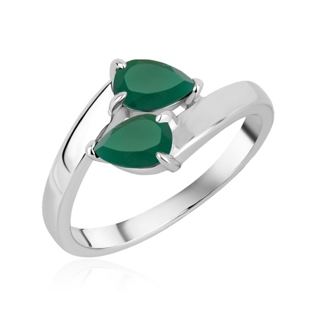 Купить оптом кольцо из серебра с агатами 1340395882-60 от Krasnoe