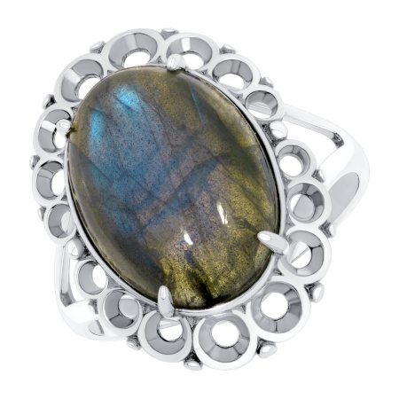 Купить оптом кольцо из серебра с лабрадоритом 1310Л05724 от Krasnoe