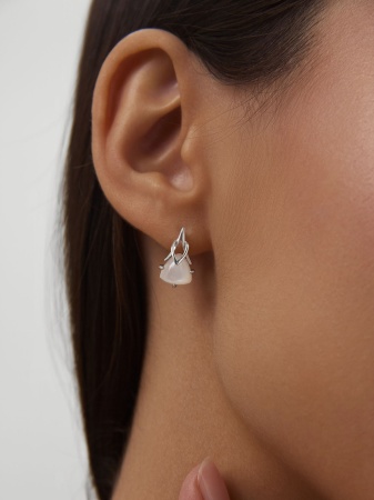 Купить оптом серьги из серебра с лунным камнем 2340935177 от Krasnoe