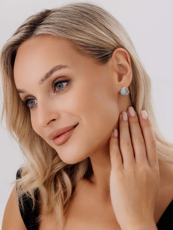 Купить оптом серьги из серебра с амазонитами 2340370988 от Krasnoe