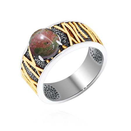 Купить оптом кольцо из серебра с яшмой 1317301752 от Krasnoe