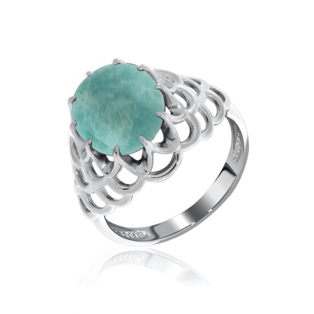 Купить оптом кольцо из серебра с амазонитом 1340371541 от Krasnoe