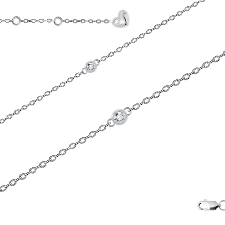 Купить оптом браслет из серебра с фианитом 4340202600-18 от Krasnoe