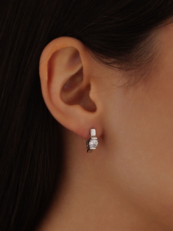 Купить оптом серьги из серебра с фианитами 2340200264 от Krasnoe