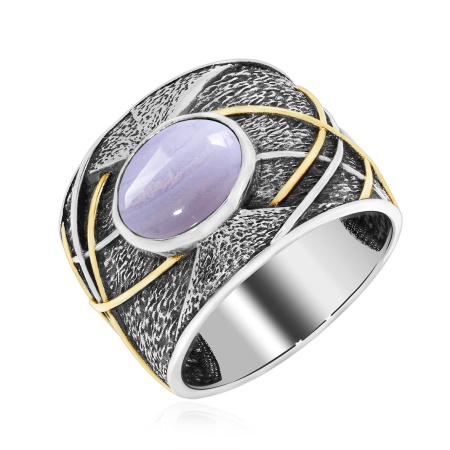 Купить оптом кольцо из серебра с агатом 1317392400-84 от Krasnoe