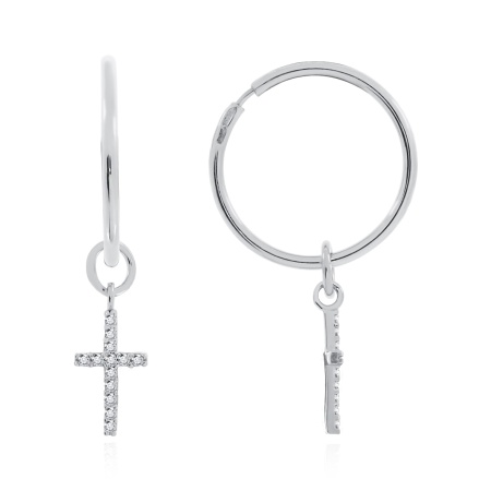 Купить оптом серьги из серебра с фианитами 2340202816л от Krasnoe