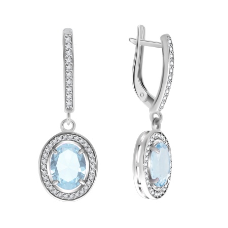 Купить оптом серьги из серебра с фианитами 2340203626л-70 от Krasnoe