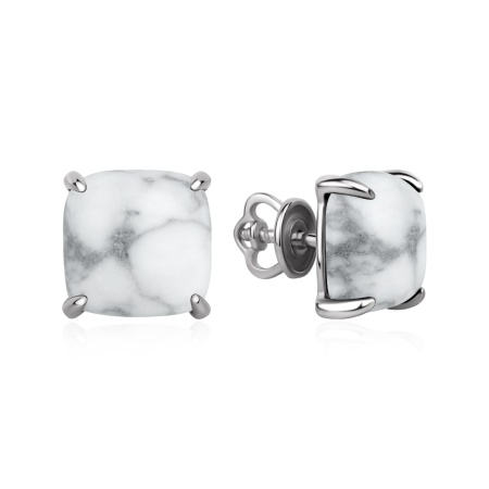 Купить оптом пусеты из серебра с кахолонгами 2340К06621 от Krasnoe