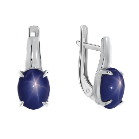 Купить оптом серьги из серебра с сапфир звездчатыйами 2340940369-8 от Krasnoe