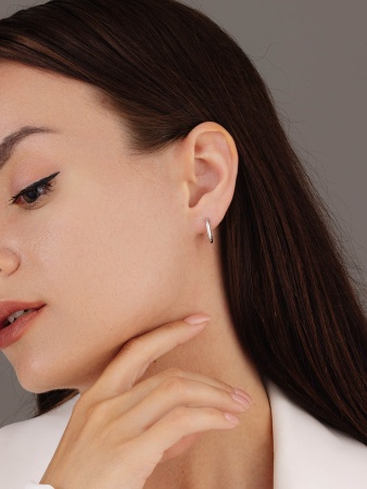 Купить оптом серьги из серебра без вставок 2340405181 от Krasnoe