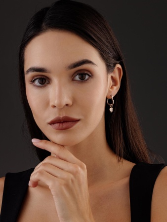 Купить оптом серьги из серебра с фианитами 2350201894-2 от Krasnoe