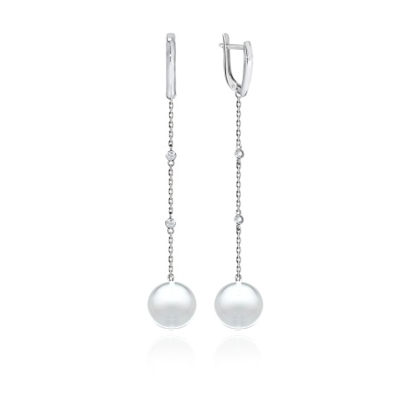 Купить оптом серьги из серебра с хрусталём и фианитами 2340520853л от Krasnoe