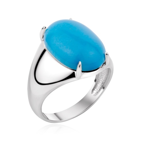 Купить оптом кольцо из серебра с бирюзой 1340Б26645 от Krasnoe