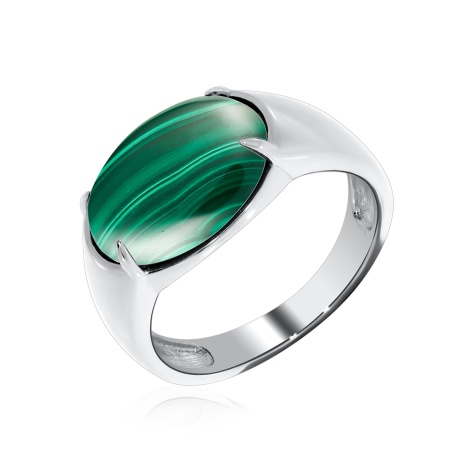 Купить оптом кольцо из серебра с малахитом 1340380991 от Krasnoe