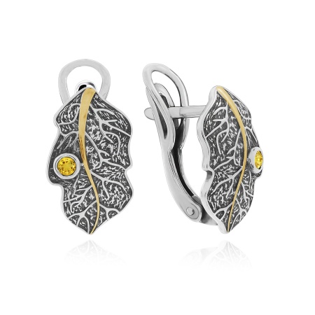 Купить оптом серьги из серебра с цитринами 2317111773 от Krasnoe