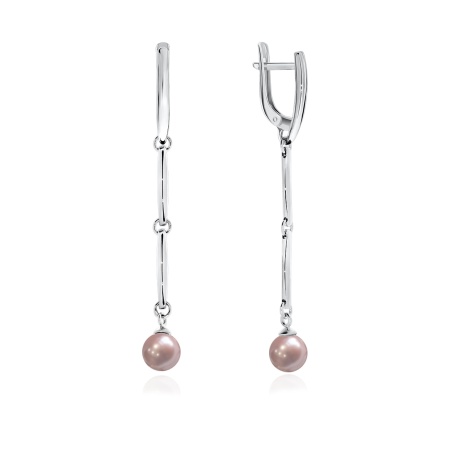 Купить оптом серьги из серебра с жемчугами 2340240736-46 от Krasnoe