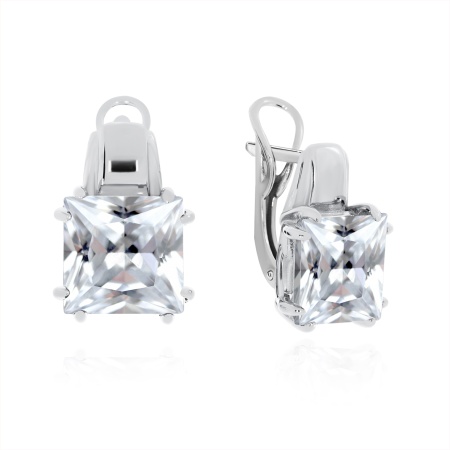 Купить оптом серьги из серебра с фианитами 2340201530 от Krasnoe