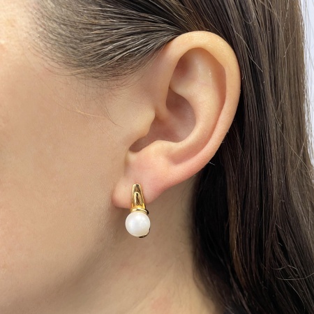 Купить оптом серьги из серебра с жемчугами 2320050847 от Krasnoe