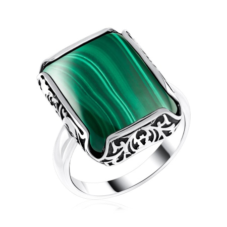 Купить оптом кольцо из серебра с малахитом 1310385160 от Krasnoe