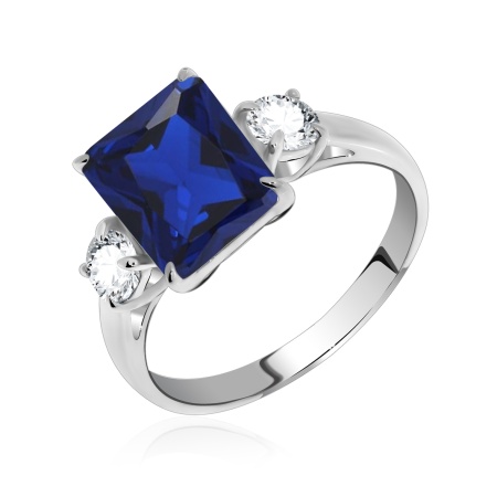 Купить оптом кольцо из серебра со шпинелью и фианитами 1340840286-80 от Krasnoe