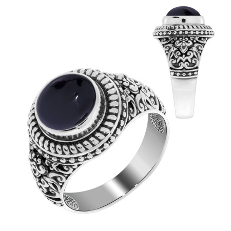 Купить оптом кольцо из серебра с агатом 1310391526-20 от Krasnoe