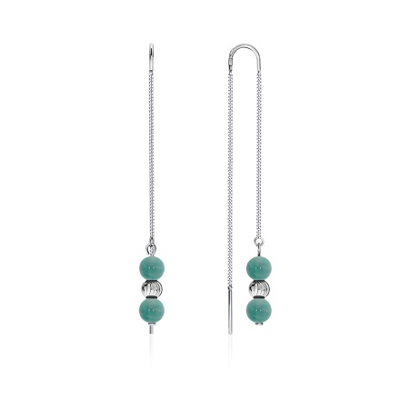 Купить оптом серьги из серебра с агатами 2340650714-1-77 от Krasnoe